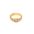 Double Band n Pearl Ring