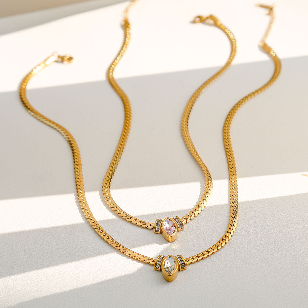 Marquise Cuban Link Necklace