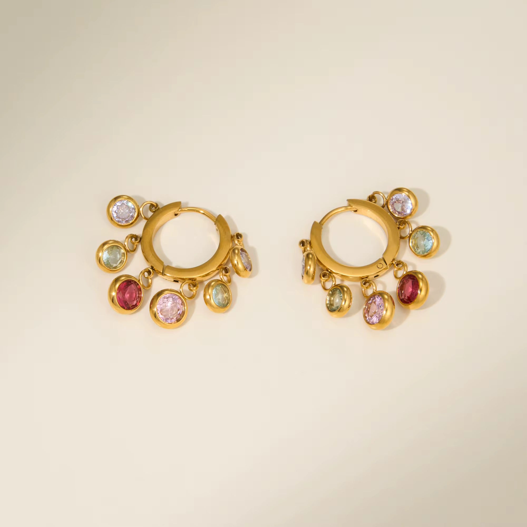 Confetti Gem Drop Hoops