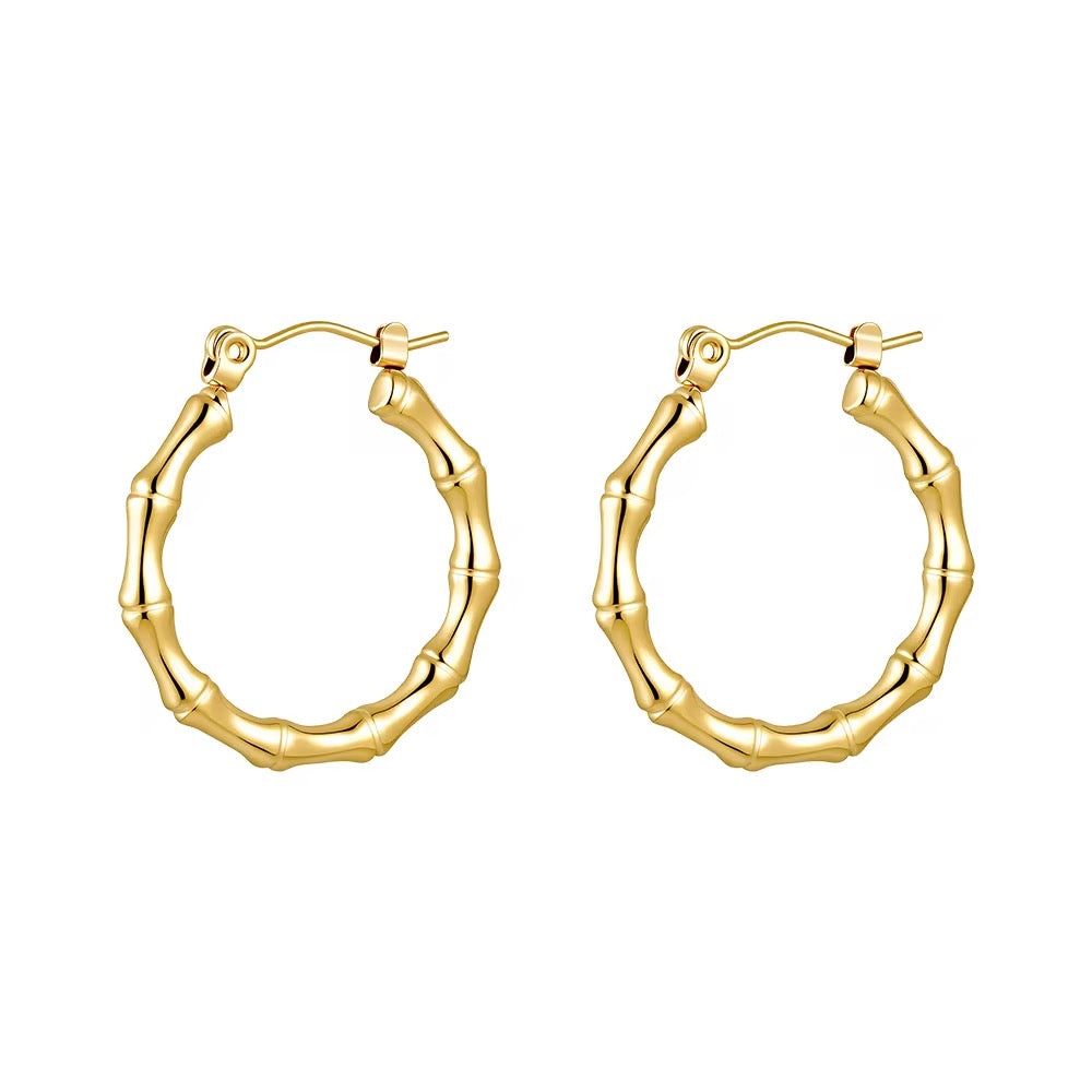 Bamboo Hoop Earrings
