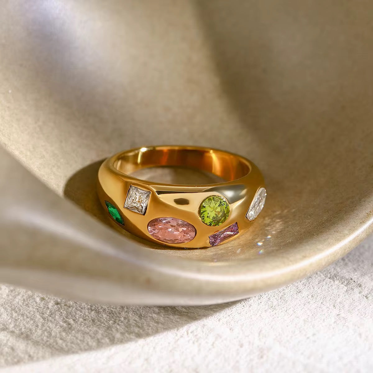 Multicoloured Gem Ring