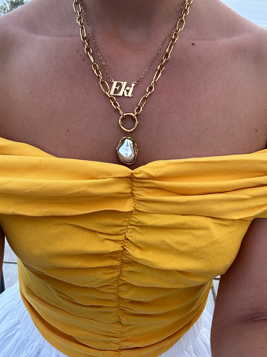 Pearl In Chains Necklace