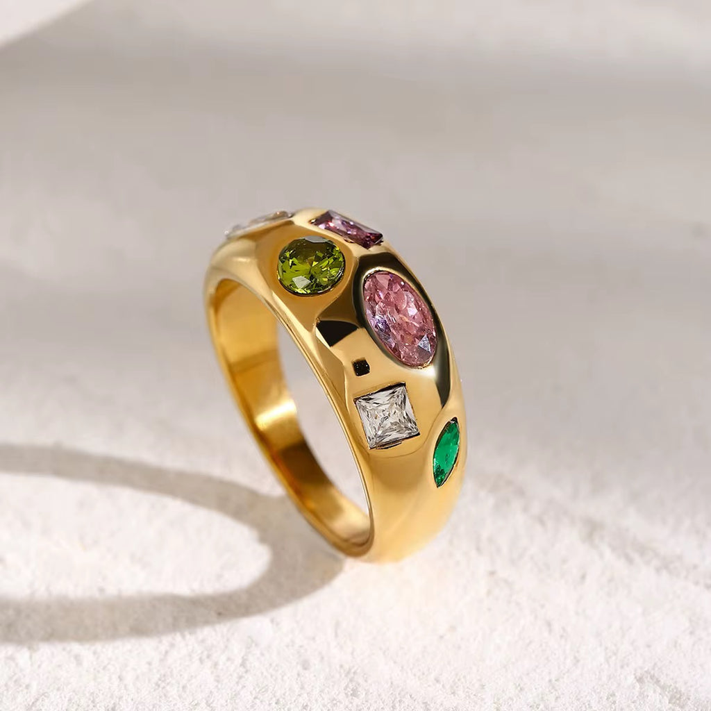 Multicoloured Gem Ring