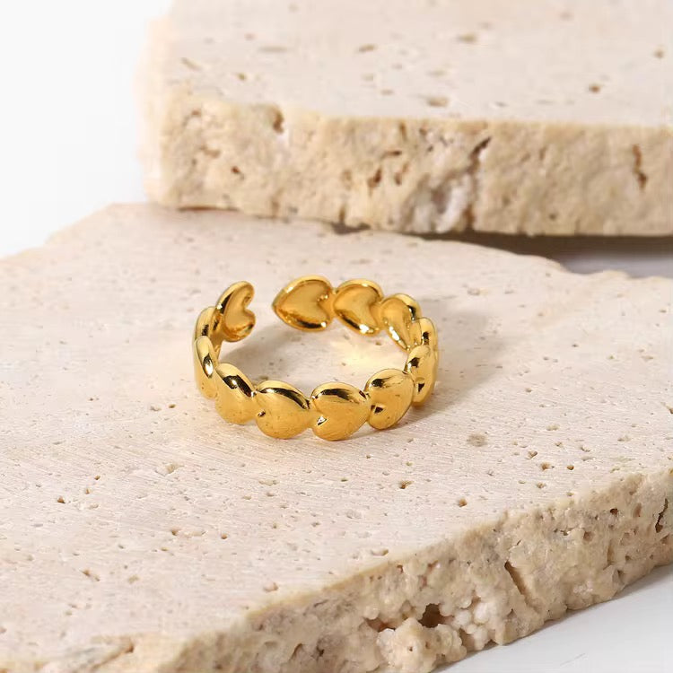 Bubble Hearts Ring