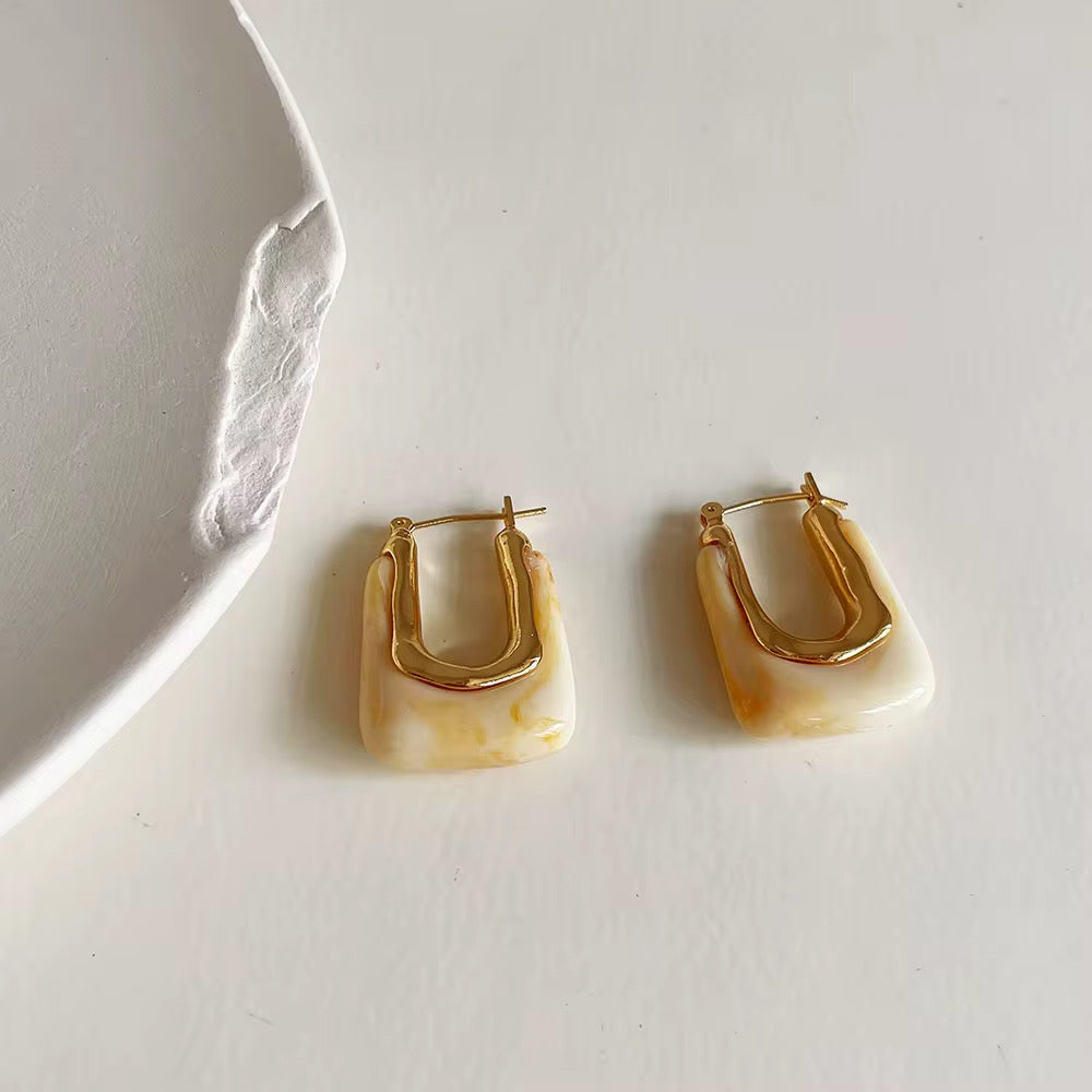 Marbled Acrylic Hoops