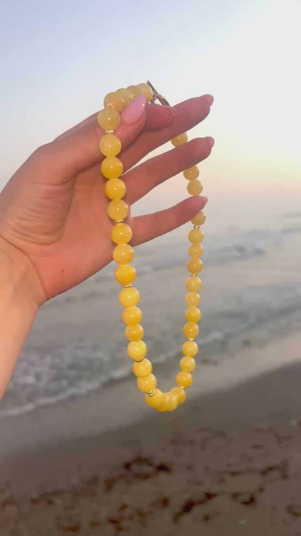 Natural Gemstone Bead Necklace